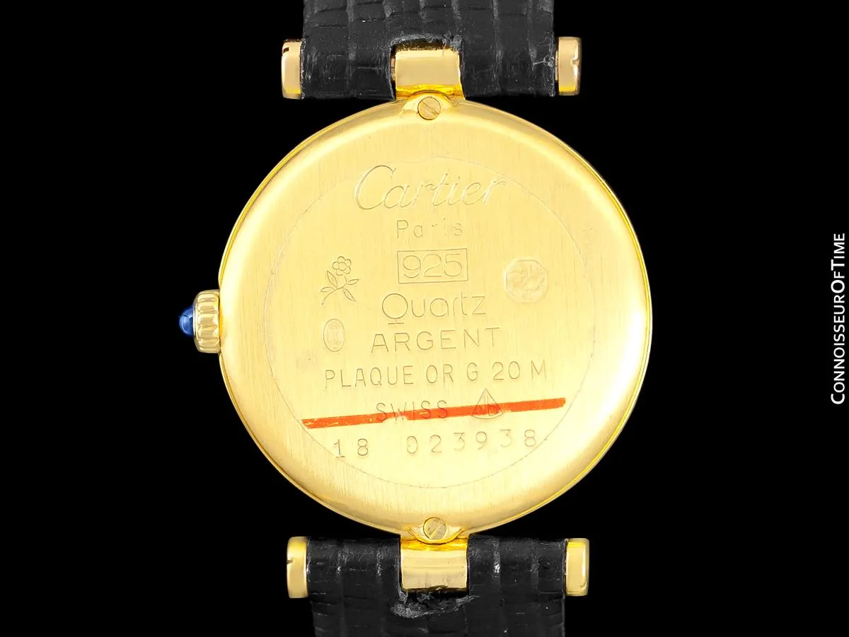 Must De Cartier Vendome Ladies Vermeil Watch - 18K Gold Over Sterling Silver
