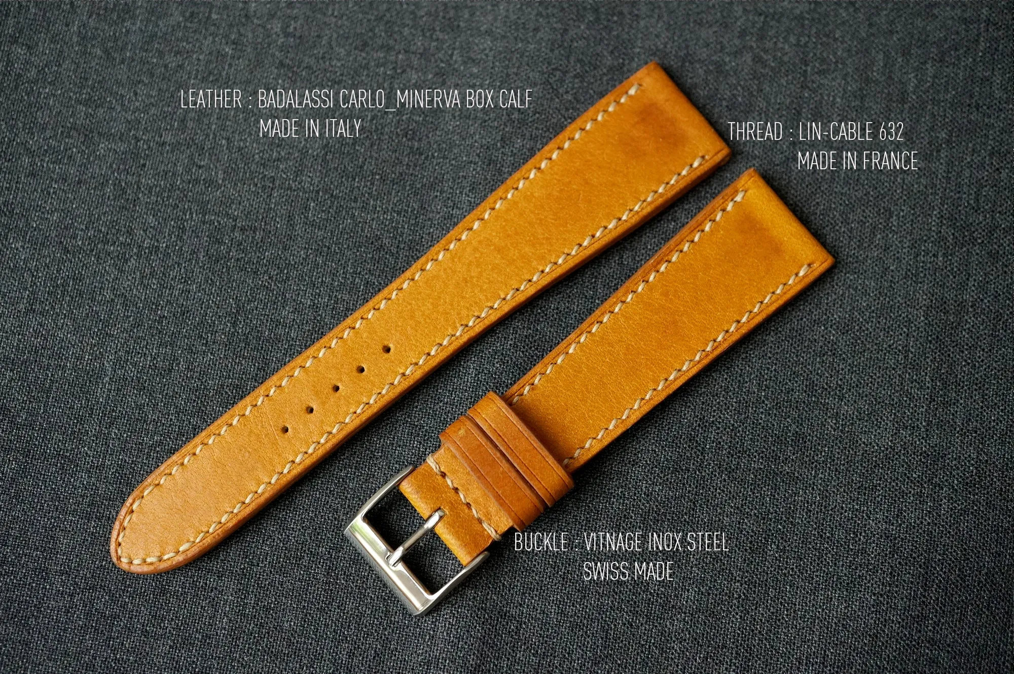 MUSTARD BOX CALF CUSTOM MADE STRAP