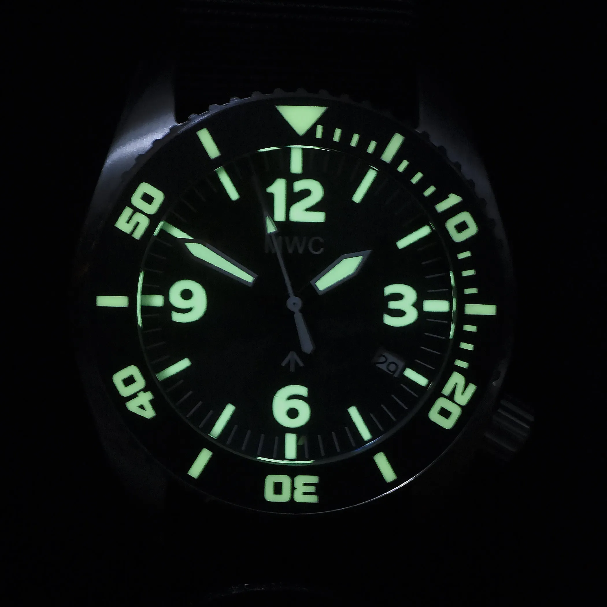 MWC "Depthmaster" 100atm / 3,280ft / 1000m Water Resistant Military Divers Watch in PVD Stainless Steel Case with Helium Valve (Quartz)
