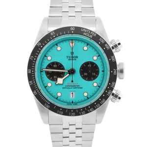 NEW MARCH 2025 PAPERS Tudor Black Bay Chrono 41mm FLAMINGO BLUE JUBILEE 79360 N