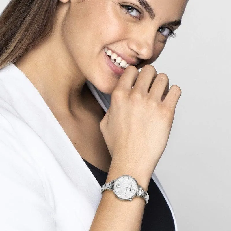 Nomination Composable Paris Watch, Silver Glitter, Cubic Zirconia, Stainless Steel