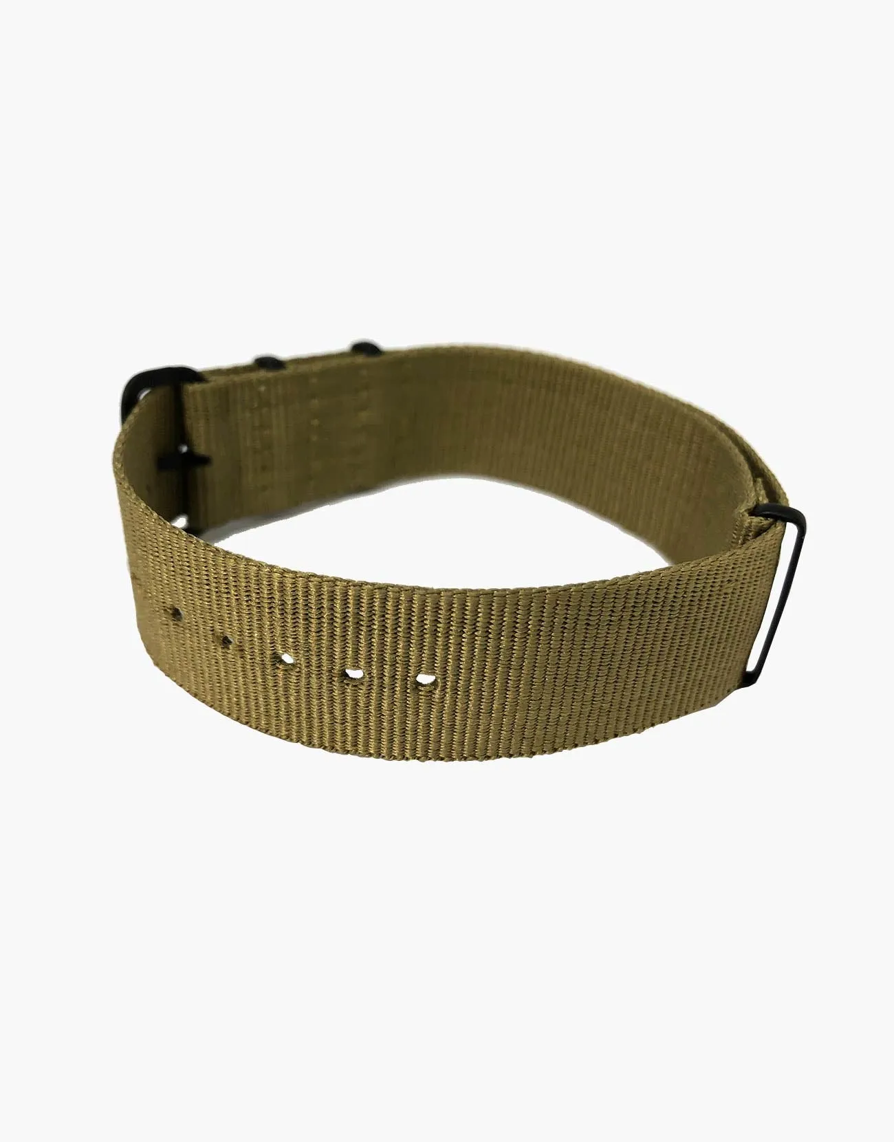 Nylon NATO Khaki-Desert Beige Strap with Black buckles PVD by LUX