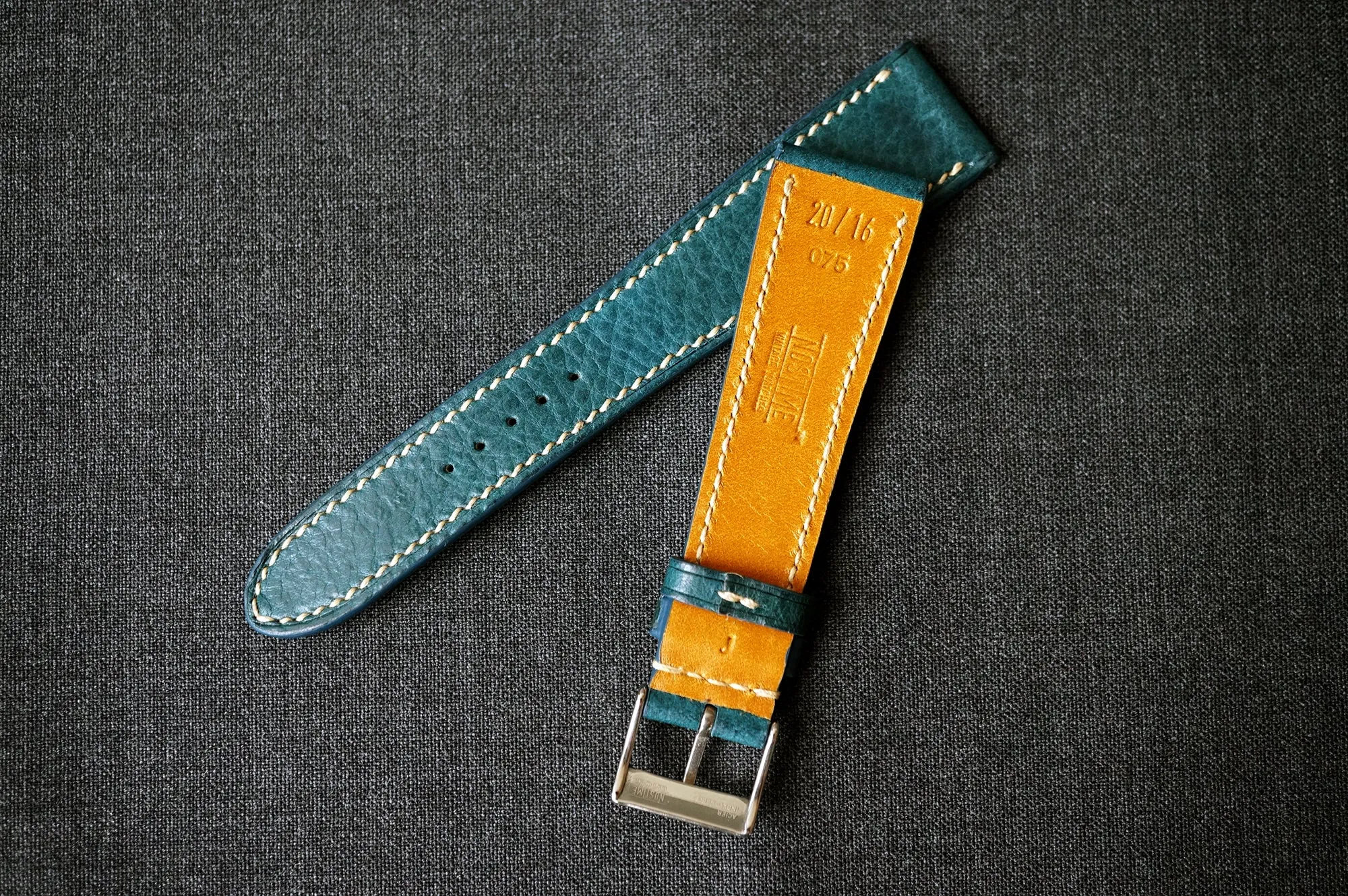 OCEAN BLUE BOX CALF CUSTOM MADE STRAP