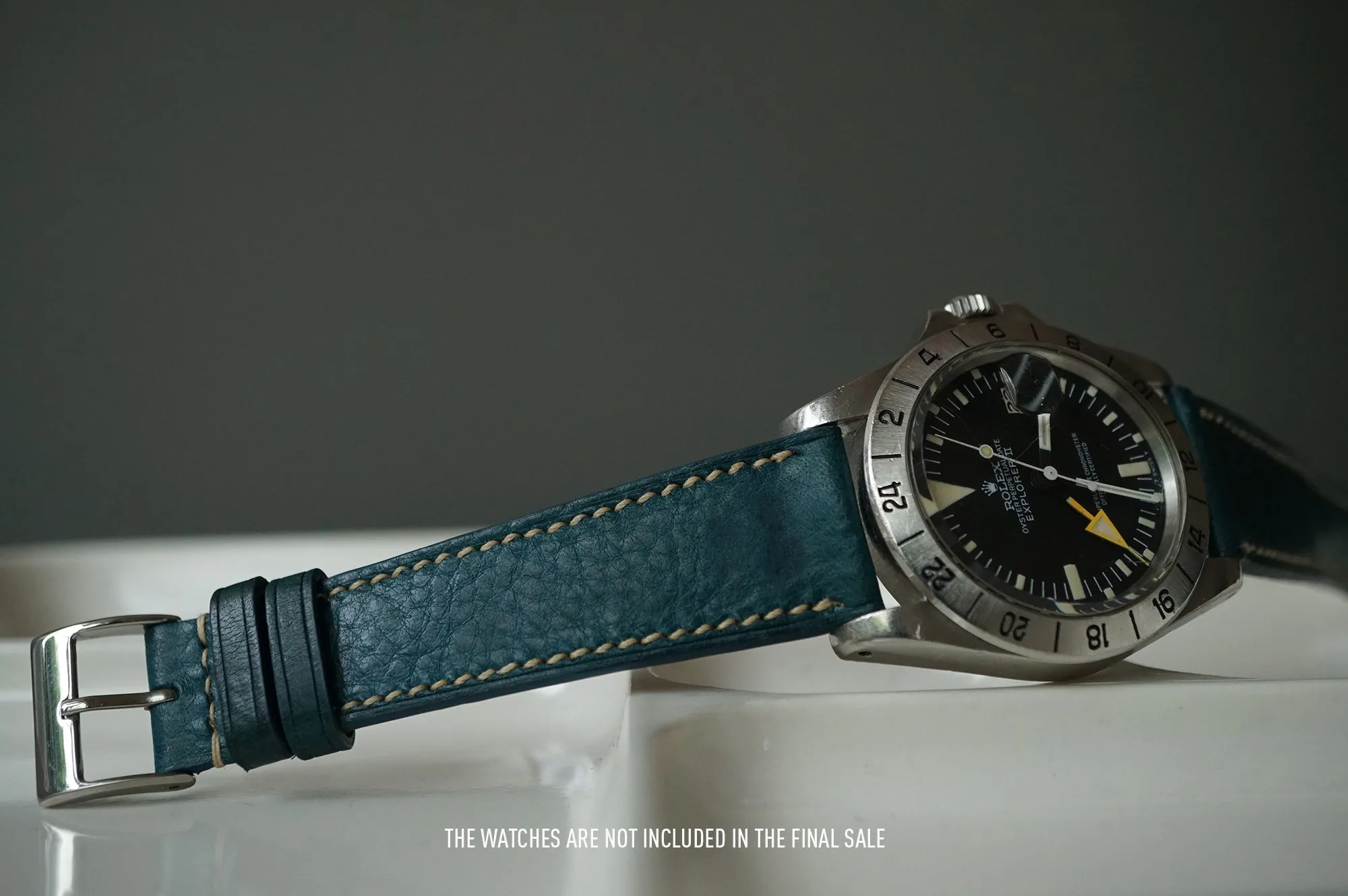 OCEAN BLUE BOX CALF CUSTOM MADE STRAP