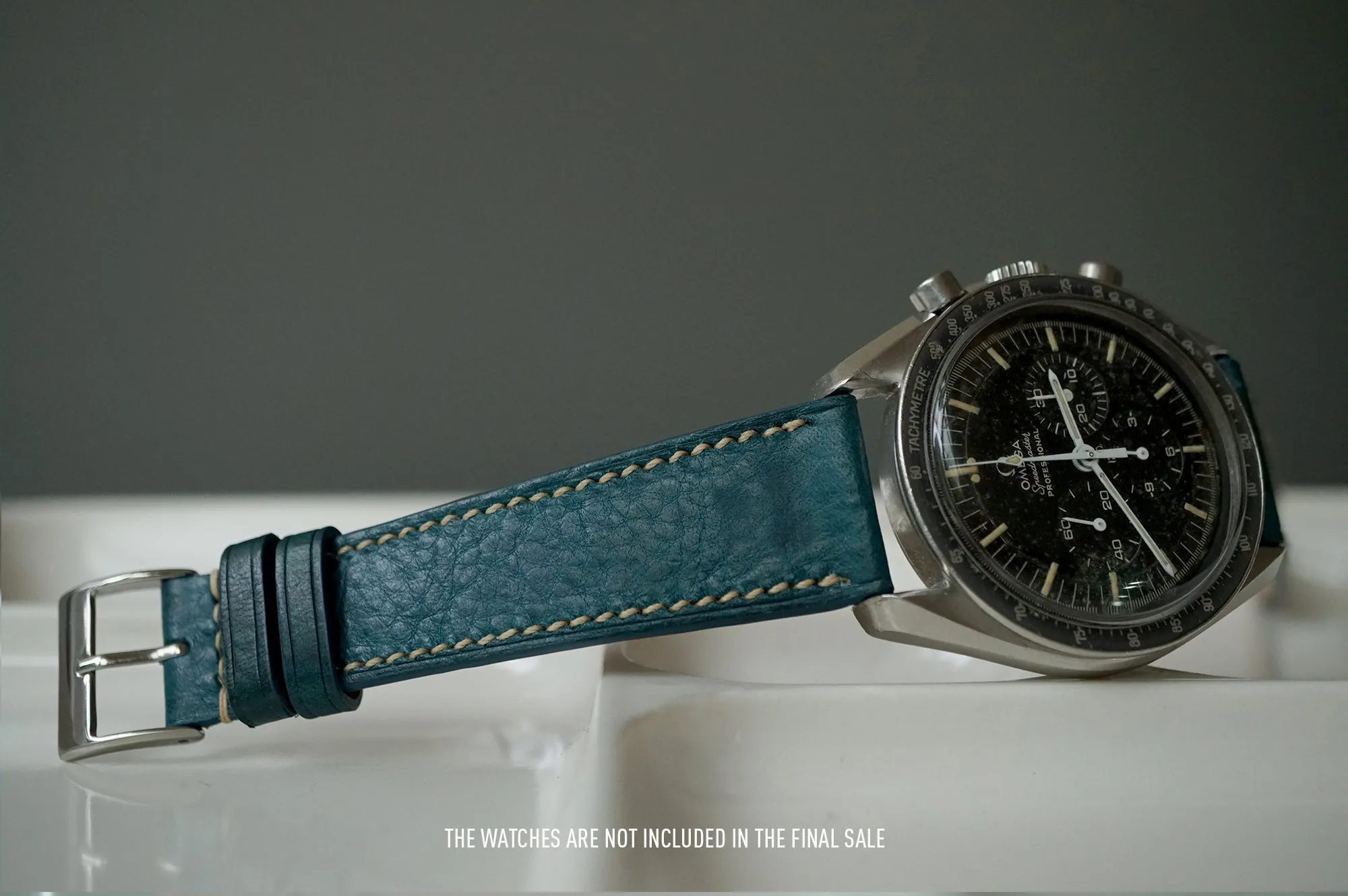 OCEAN BLUE BOX CALF CUSTOM MADE STRAP