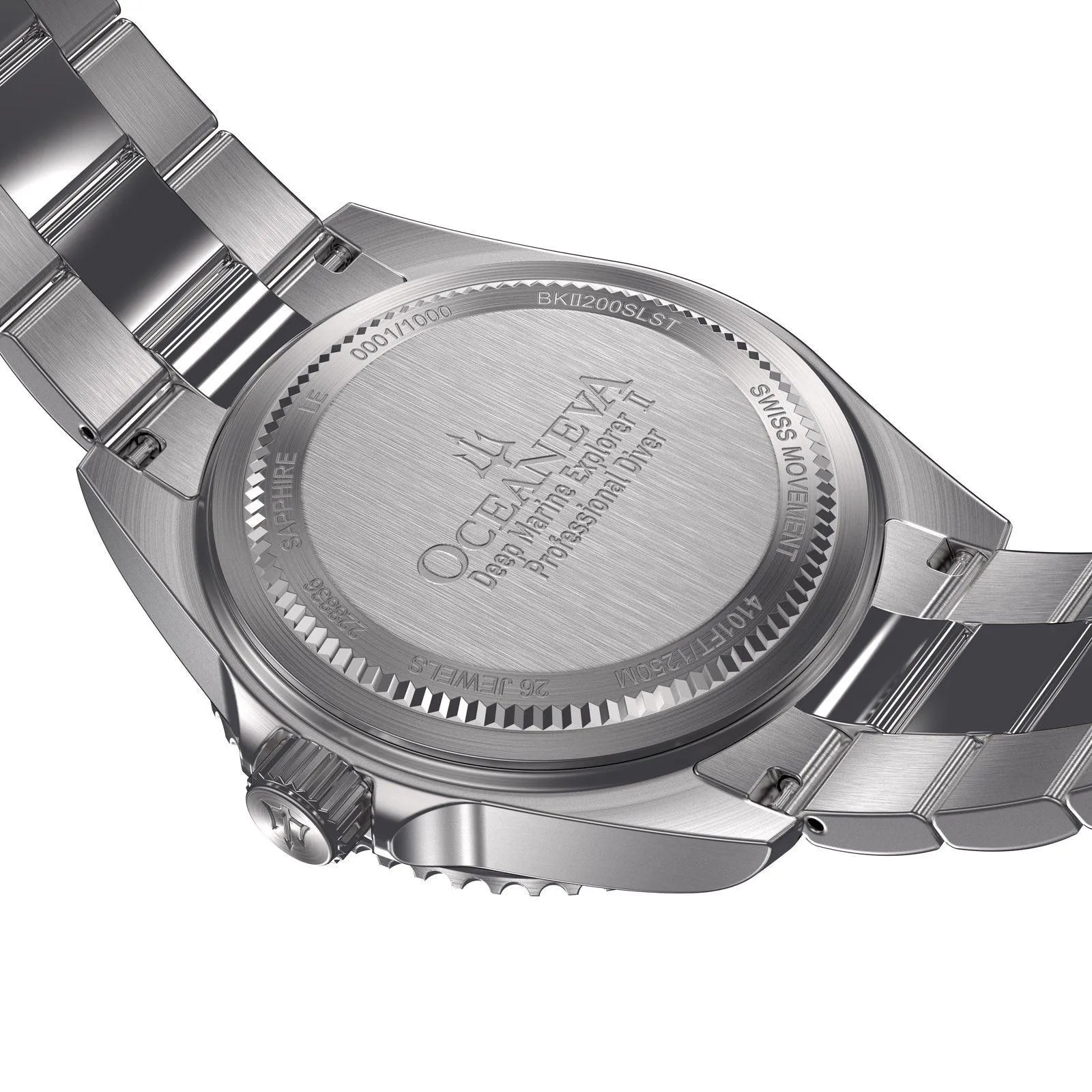Oceaneva Men's Deep Marine Explorer II 1250M Pro Diver Watch Copper Burst Dial