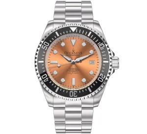 Oceaneva Men's Deep Marine Explorer II 1250M Pro Diver Watch Copper Burst Dial