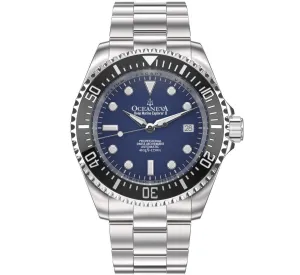 Oceaneva Men's Deep Marine Explorer II 1250M Pro Diver Watch Navy Blue