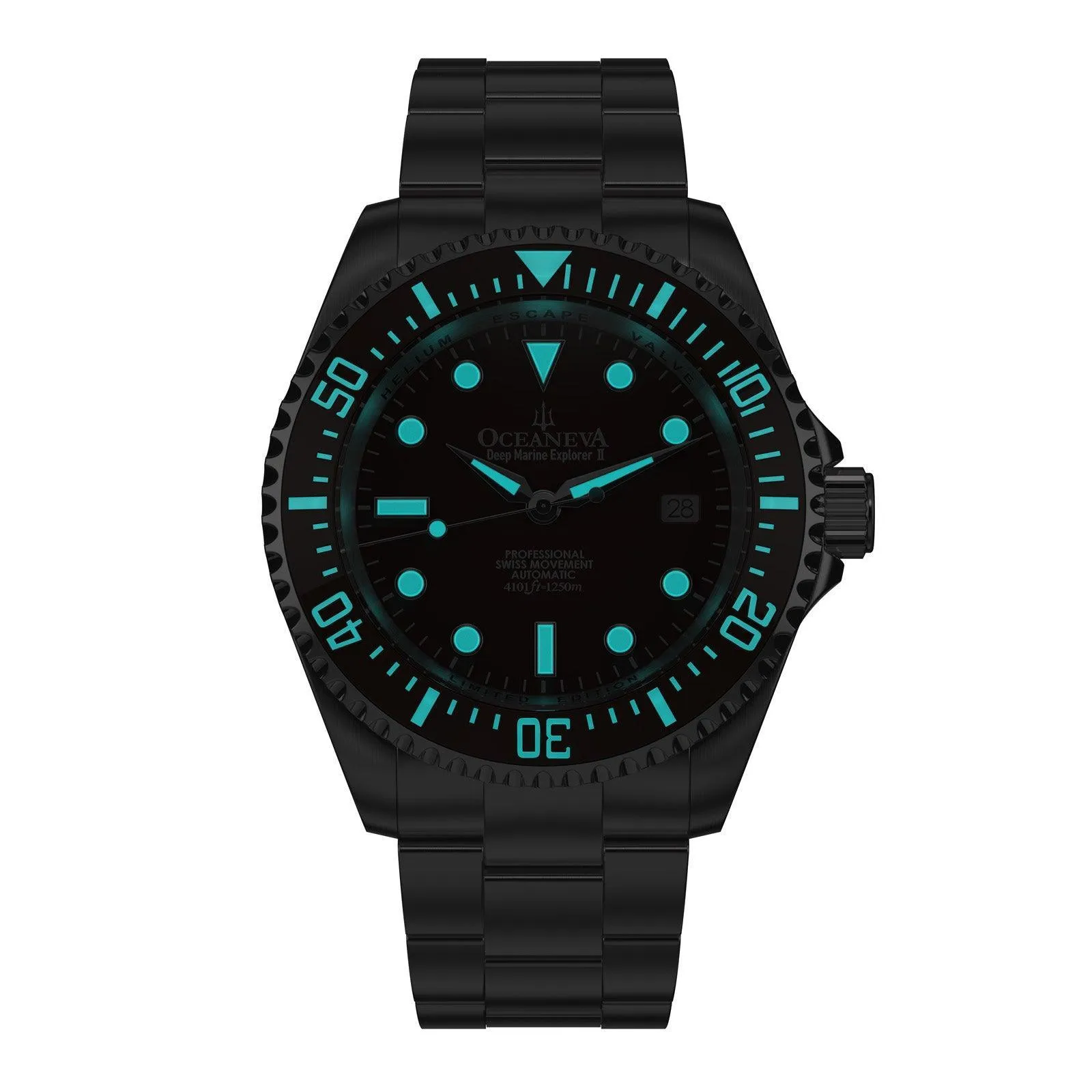 Oceaneva Men's Deep Marine Explorer II1250M Pro Diver Watch Brown