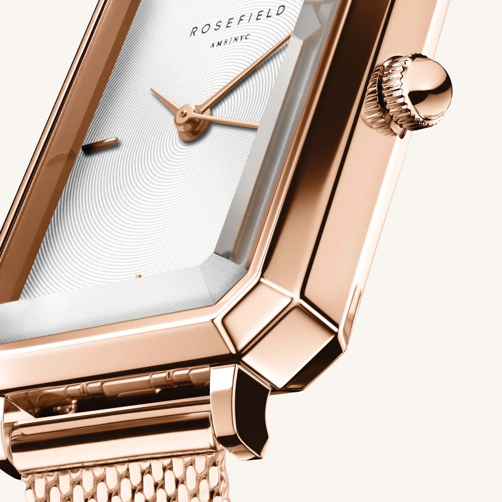 Octagon XS Mesh Rose Gold - Engraved