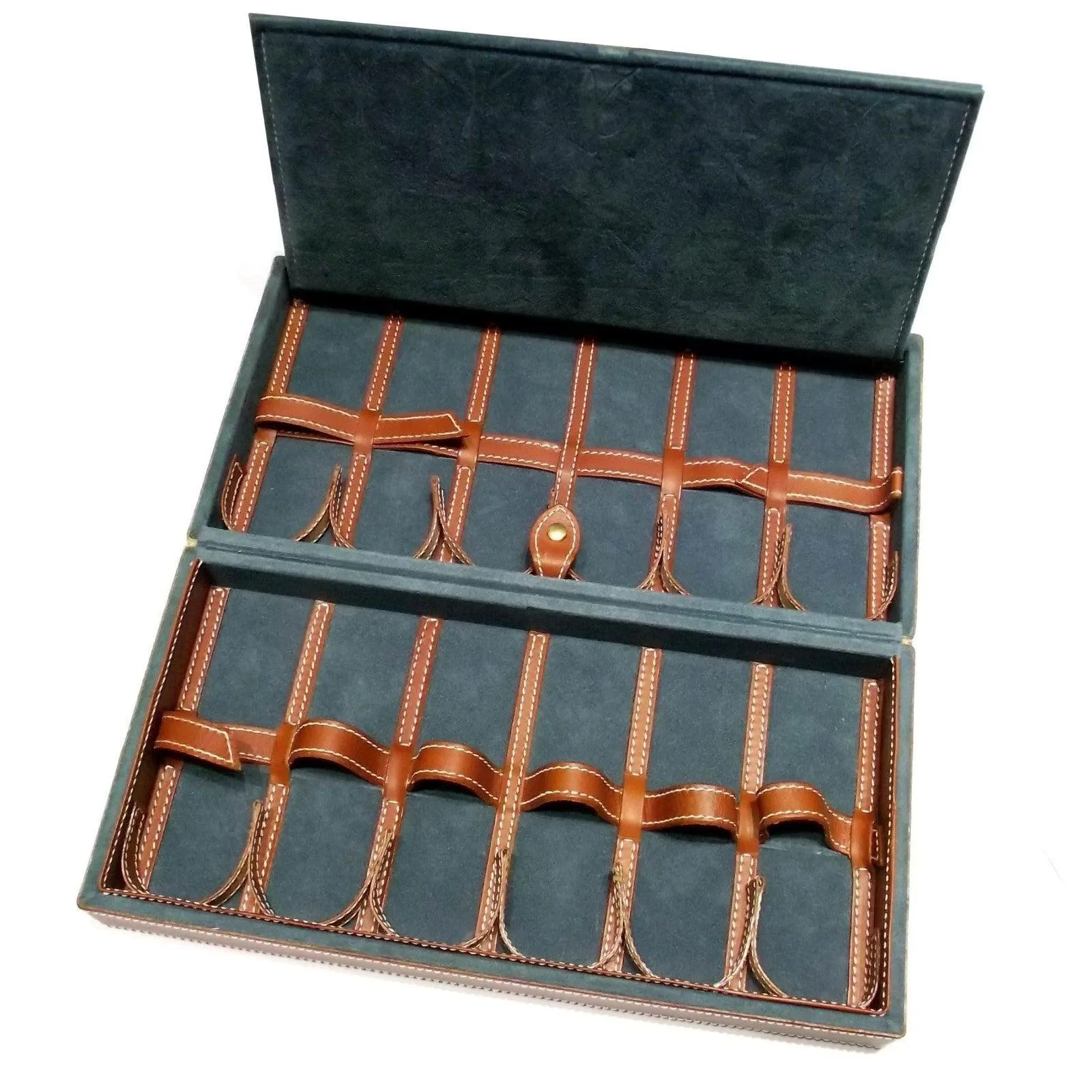Officina italy box box door 12 watches brown leather 0ff.03