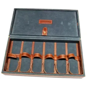 Officina italy box box door 12 watches brown leather 0ff.03