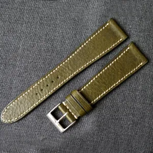 OLIVE GREEN BOX CALF CUSTOM MADE STRAP