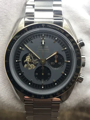 Omega 50th Ann. L.E 310.20.42.50.01.001 Apollo 11 Black Dial Hand Wind Men's Watch