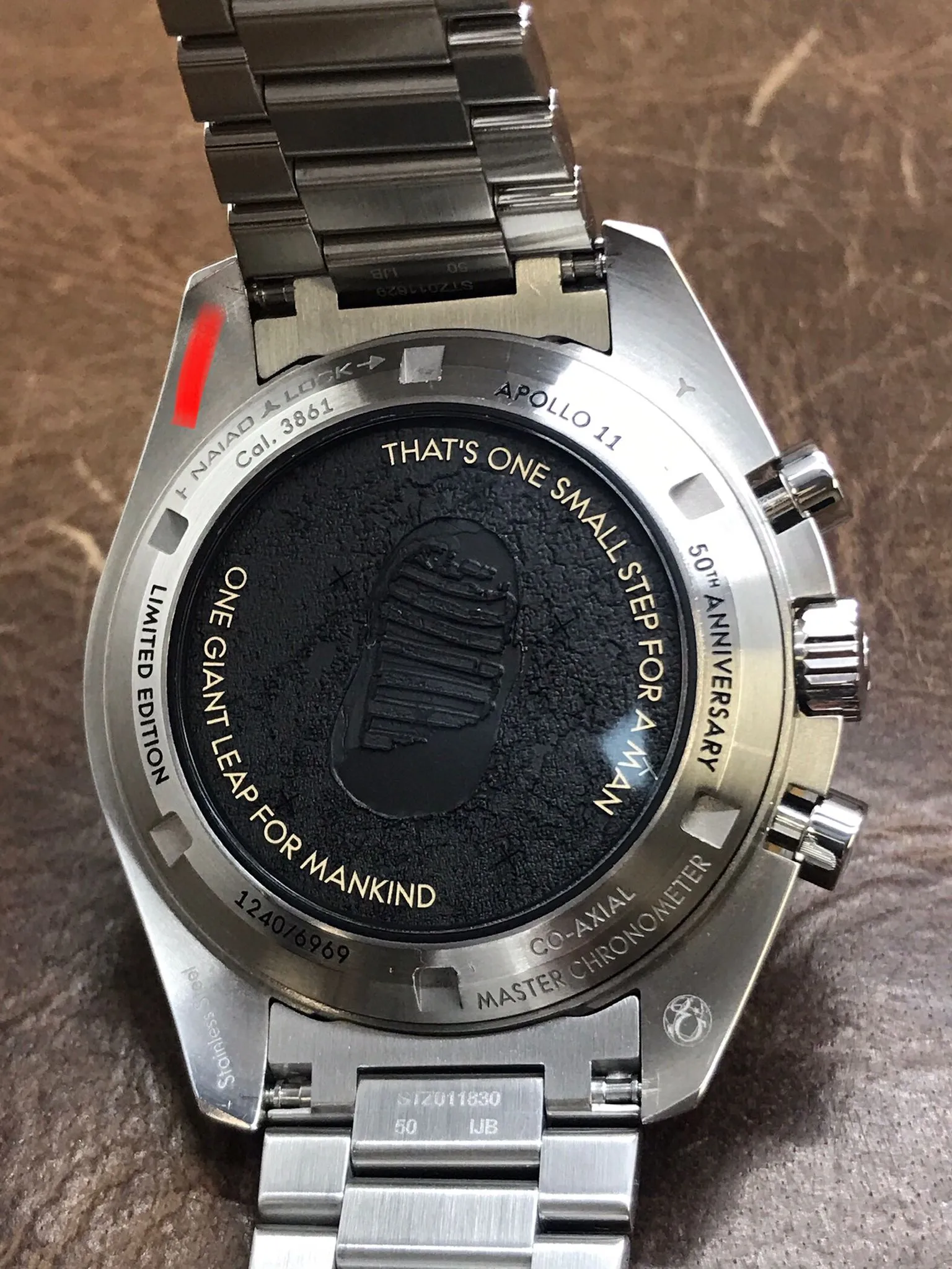 Omega 50th Ann. L.E 310.20.42.50.01.001 Apollo 11 Black Dial Hand Wind Men's Watch