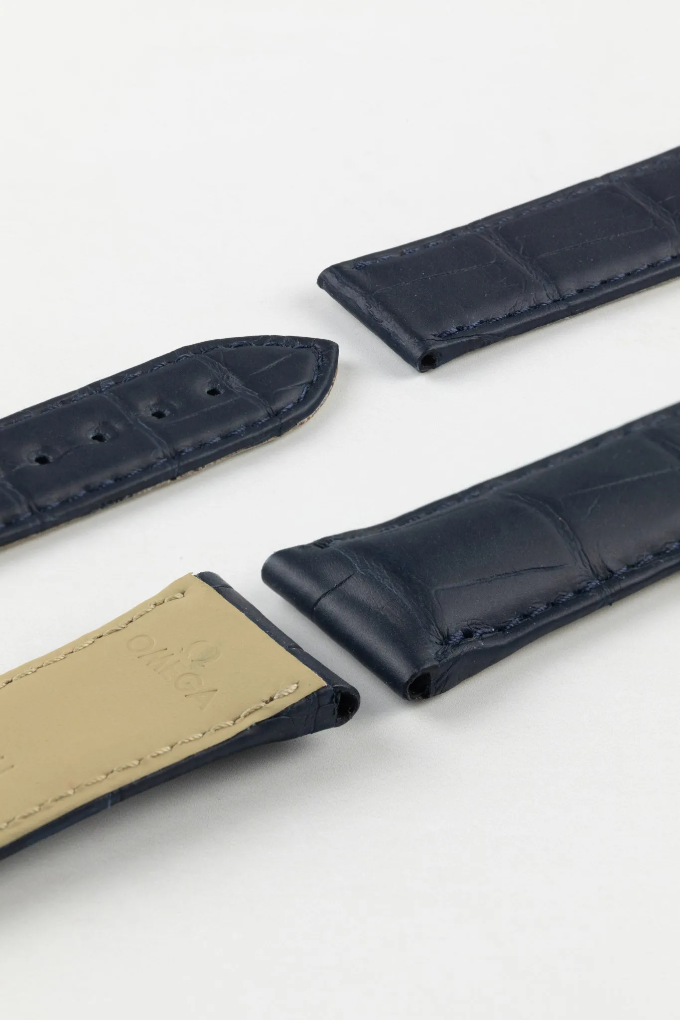 OMEGA 98000412 Seamaster Aqua Terra Genuine Alligator 21mm Watch Strap in BLUE