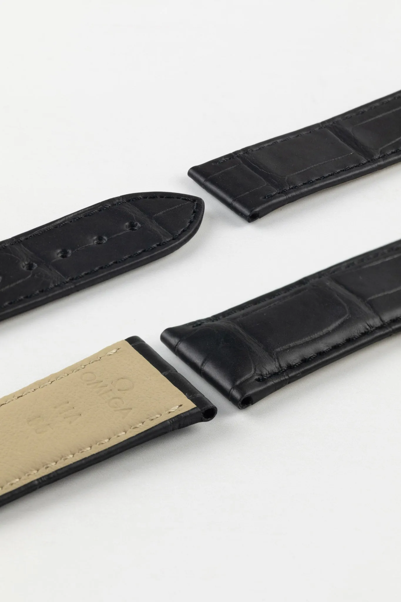 OMEGA CUZ013184 Aqua Terra Alligator Deployment Watch Strap in DARKEST GREEN