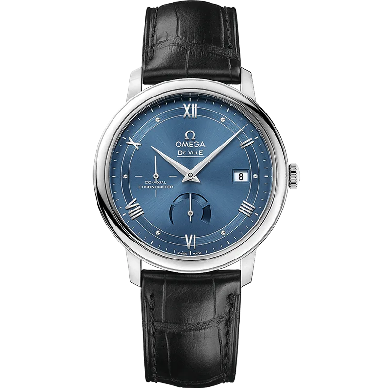 Omega De Ville Prestige 39.5 mm, steel on leather strap