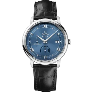 Omega De Ville Prestige 39.5 mm, steel on leather strap