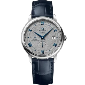 Omega De Ville Prestige 39.5 mm, steel on leather strap