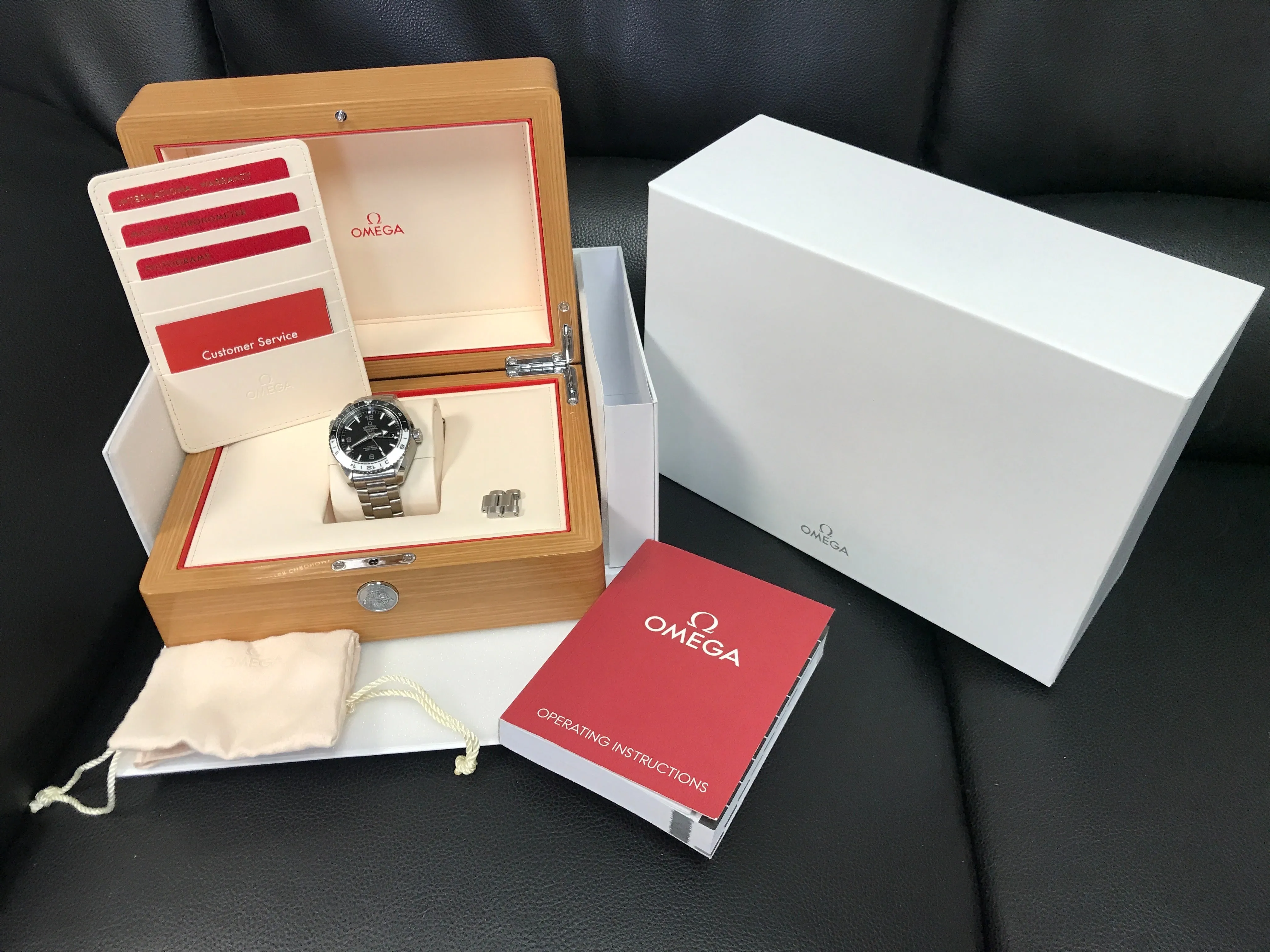 Omega Seamaster Planet Ocean GMT 215.30.44.22.01.001 Black Dial Automatic Men's Watch