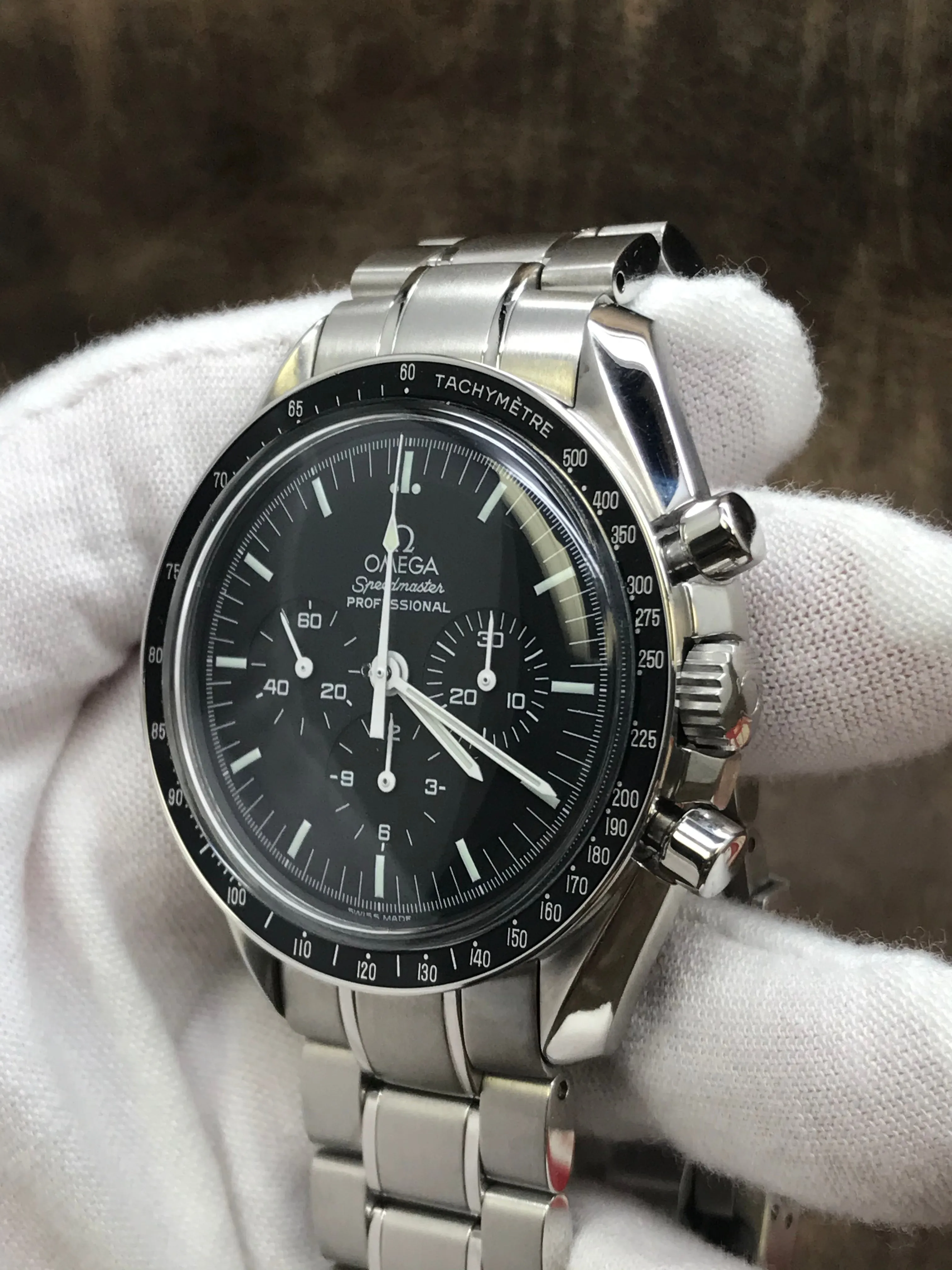 Omega Speedmaster Moonwatch 35705000 Black Dial Manual Men's Watch