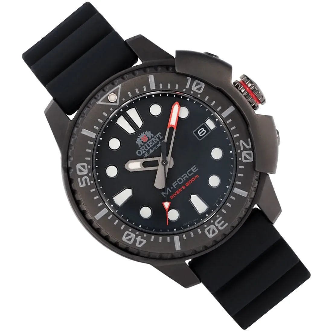 Orient M-Force Black Rubber RA-AC0L03B00B RA-AC0L03B Diving Automatic Watch