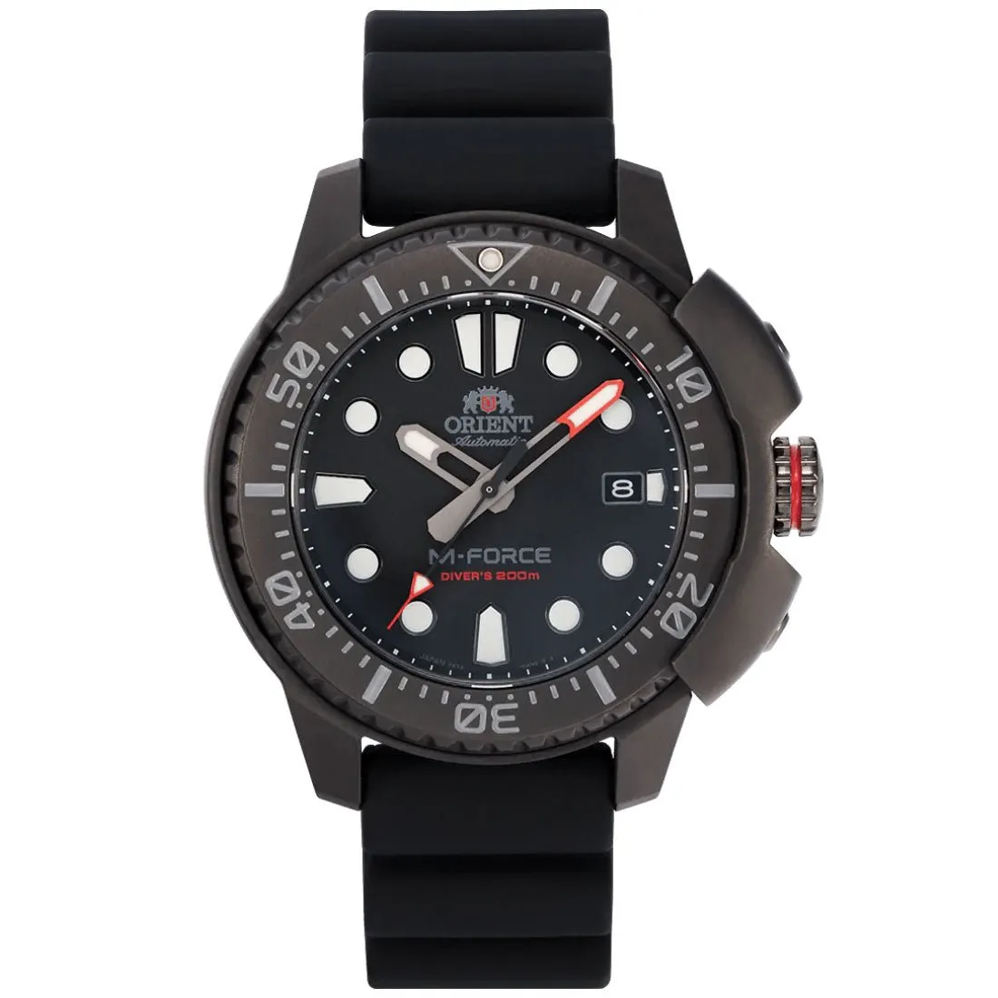 Orient M-Force Black Rubber RA-AC0L03B00B RA-AC0L03B Diving Automatic Watch