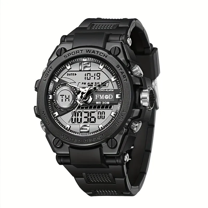 Outdoor Sports Electronic Watch 30M WR Luminous Digital Silicone Wrist Watch For Men Women FS