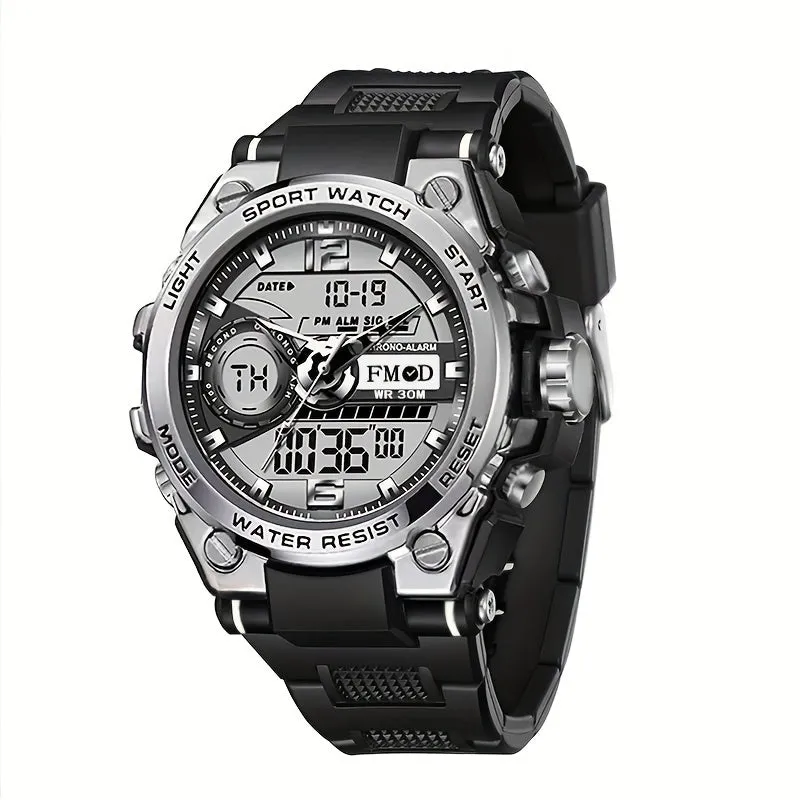 Outdoor Sports Electronic Watch 30M WR Luminous Digital Silicone Wrist Watch For Men Women FS