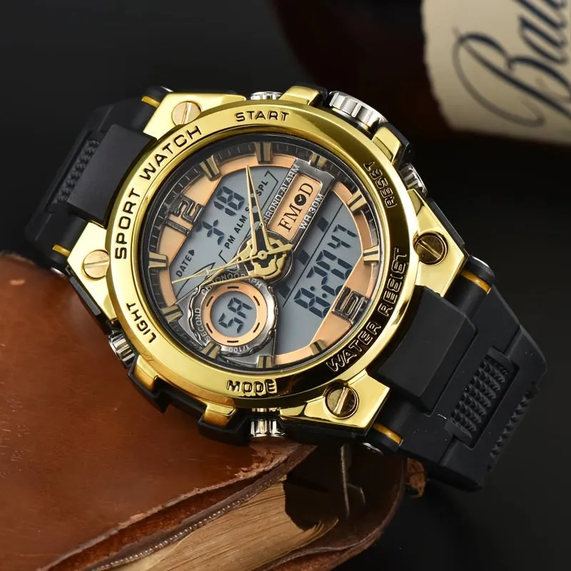 Outdoor Sports Electronic Watch 30M WR Luminous Digital Silicone Wrist Watch For Men Women FS