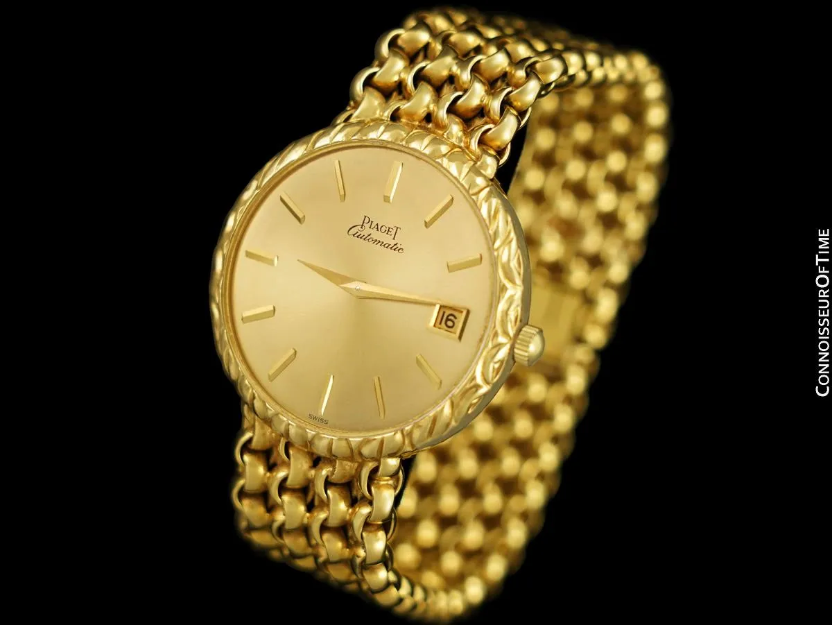 Owned by Siegfried & Roy - 1970's Piaget Vintage Mens Automatic Watch with Award Winning 12P Movement - 18K Gold