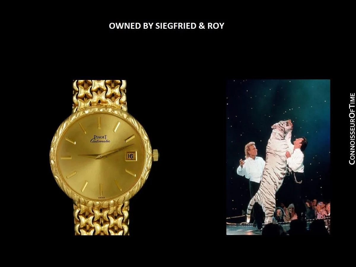 Owned by Siegfried & Roy - 1970's Piaget Vintage Mens Automatic Watch with Award Winning 12P Movement - 18K Gold