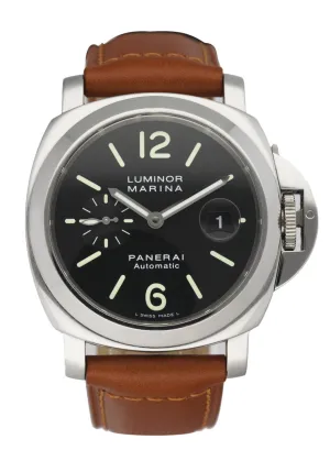 Panerai Luminor PAM104 Stainless Steel Automatic Men's Watch Box & Papers