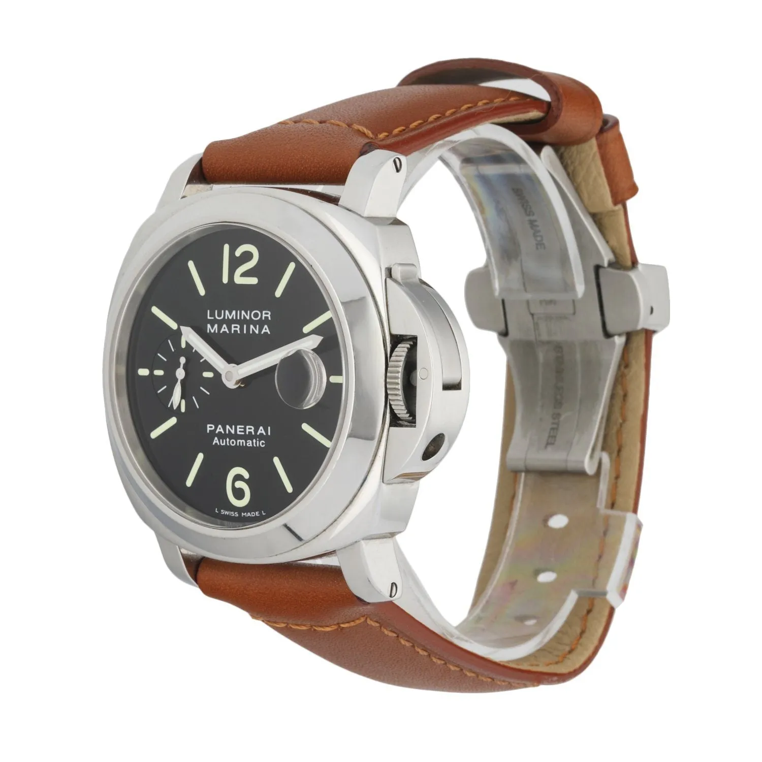 Panerai Luminor PAM104 Stainless Steel Automatic Men's Watch Box & Papers