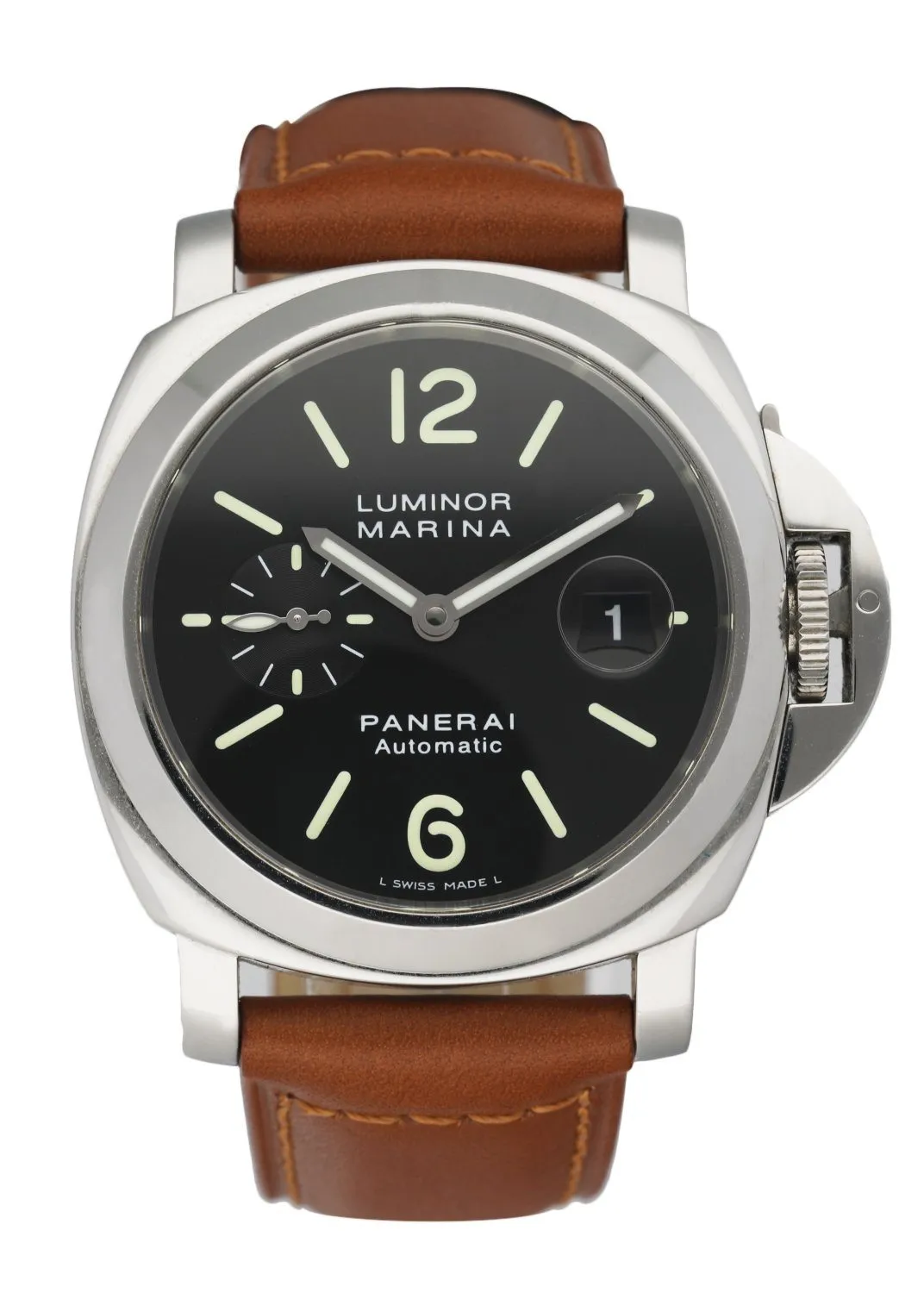 Panerai Luminor PAM104 Stainless Steel Automatic Men's Watch Box & Papers