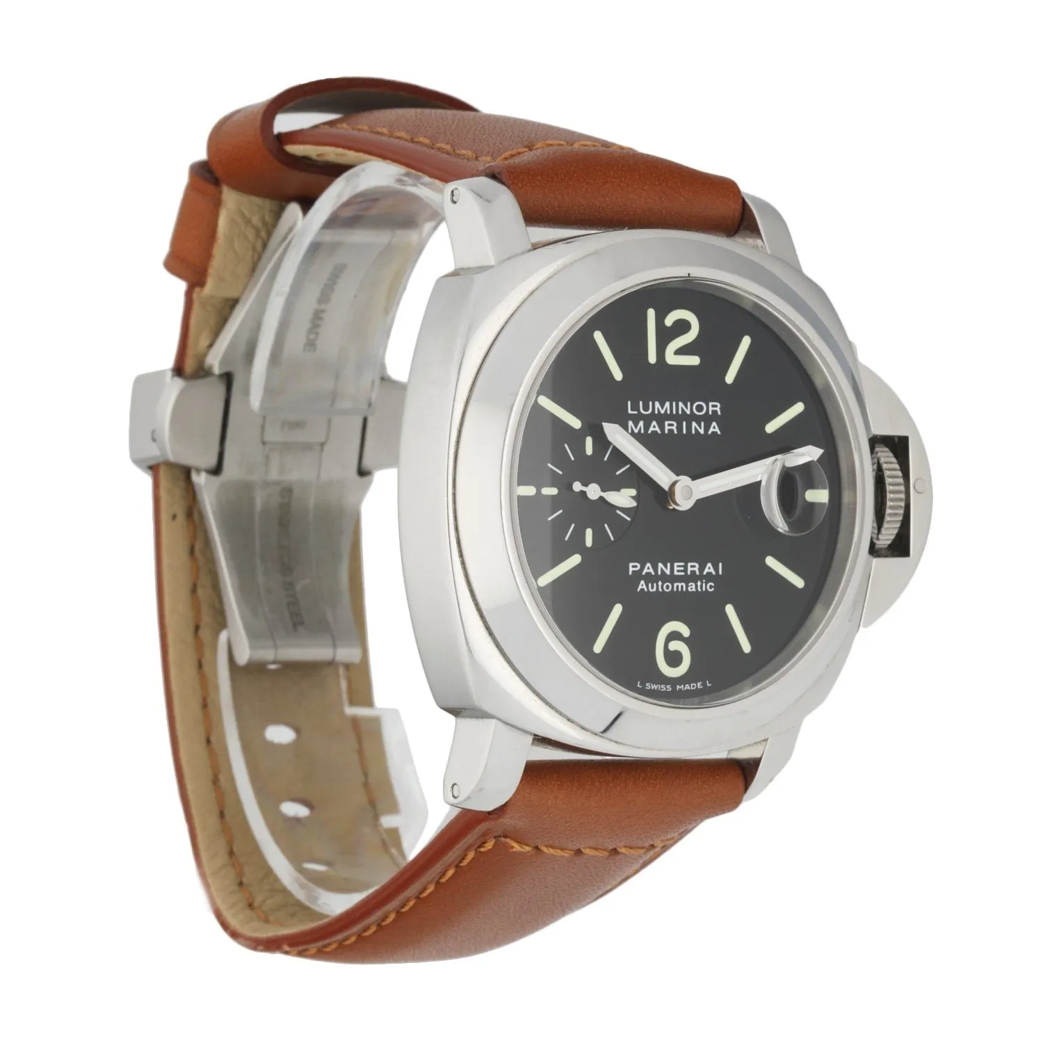 Panerai Luminor PAM104 Stainless Steel Automatic Men's Watch Box & Papers