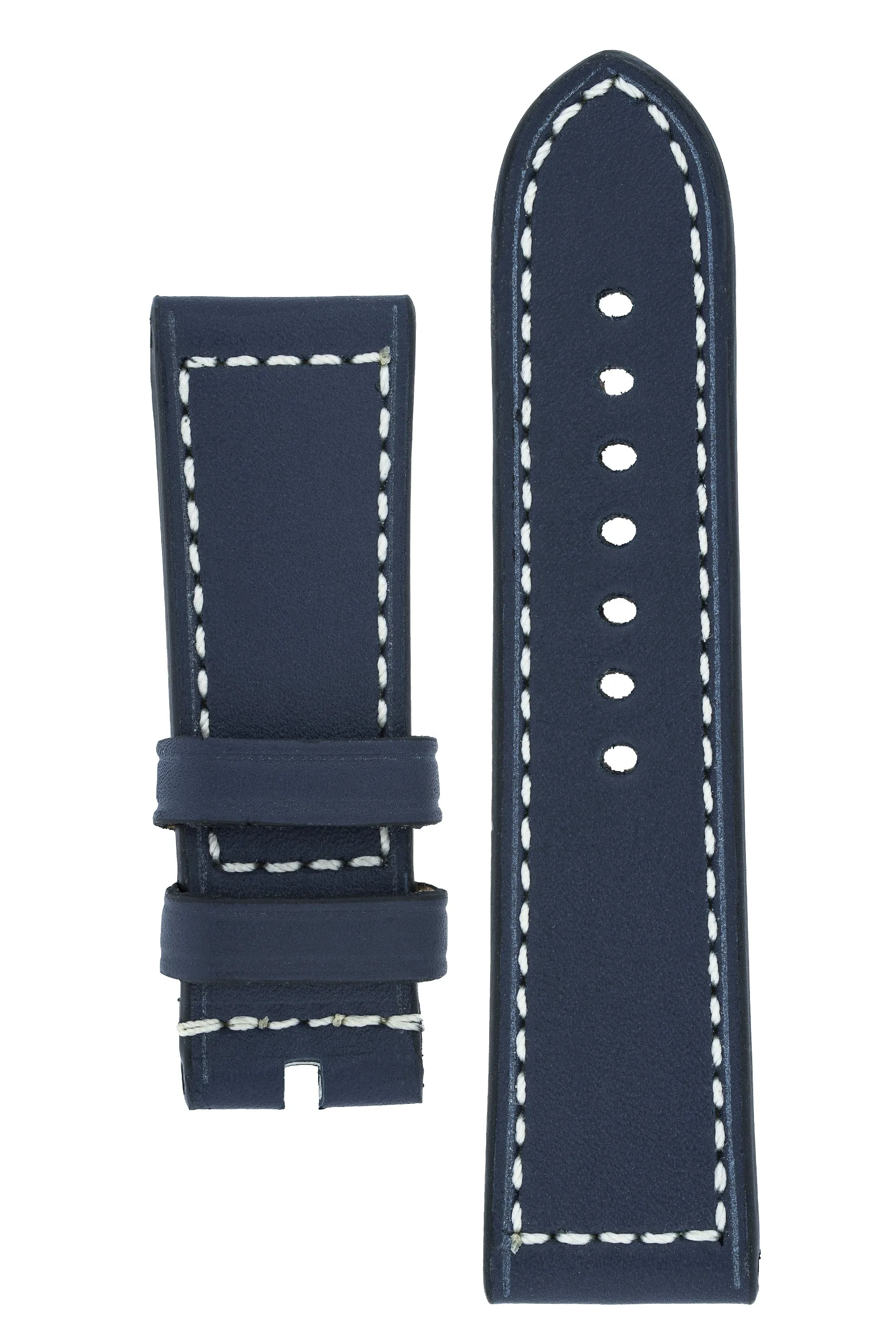 Panerai-Style Marino Leather Watch Strap in BLUE