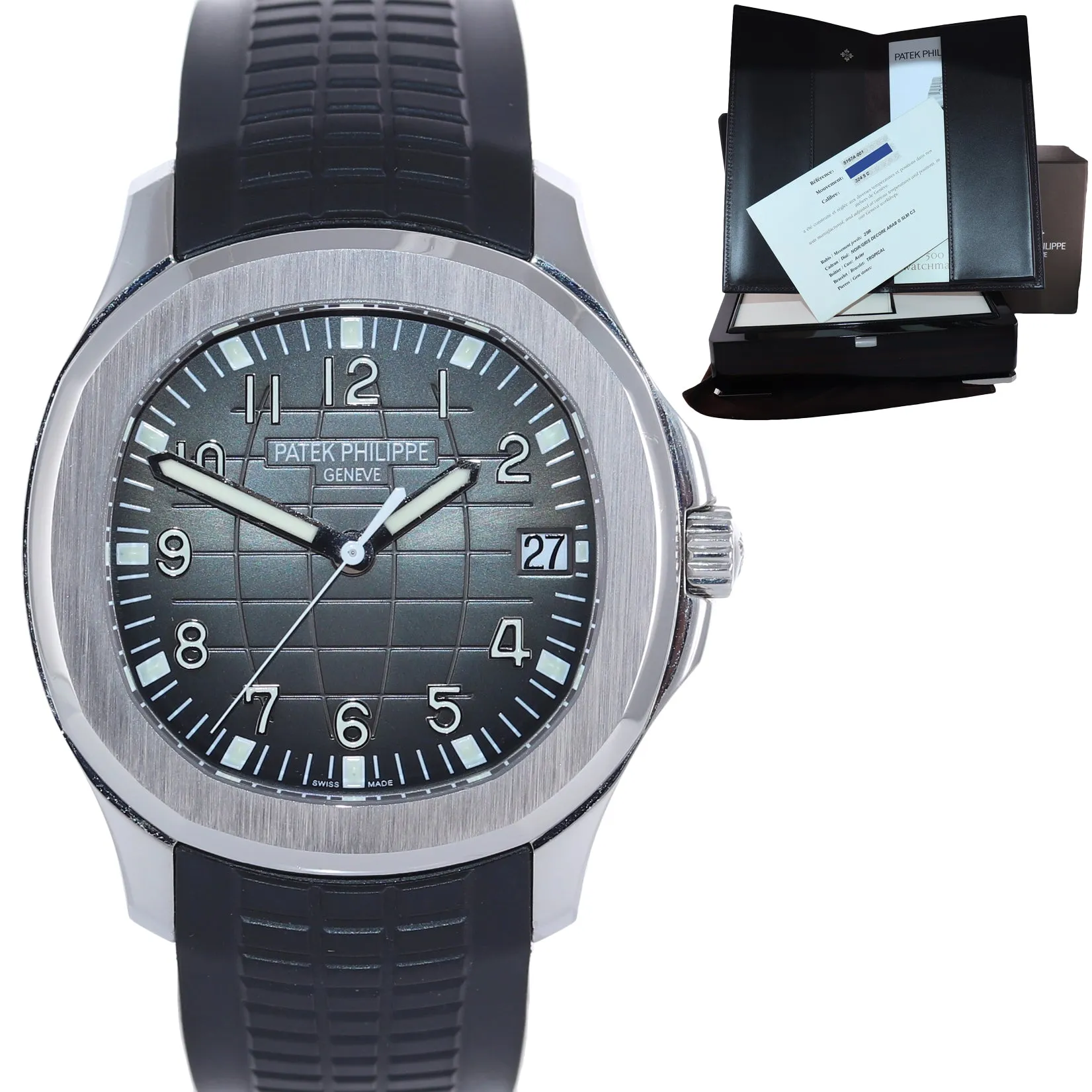PAPERS 2021 Service 5167a Patek Philippe Aquanaut Steel Rubber Tropical Watch