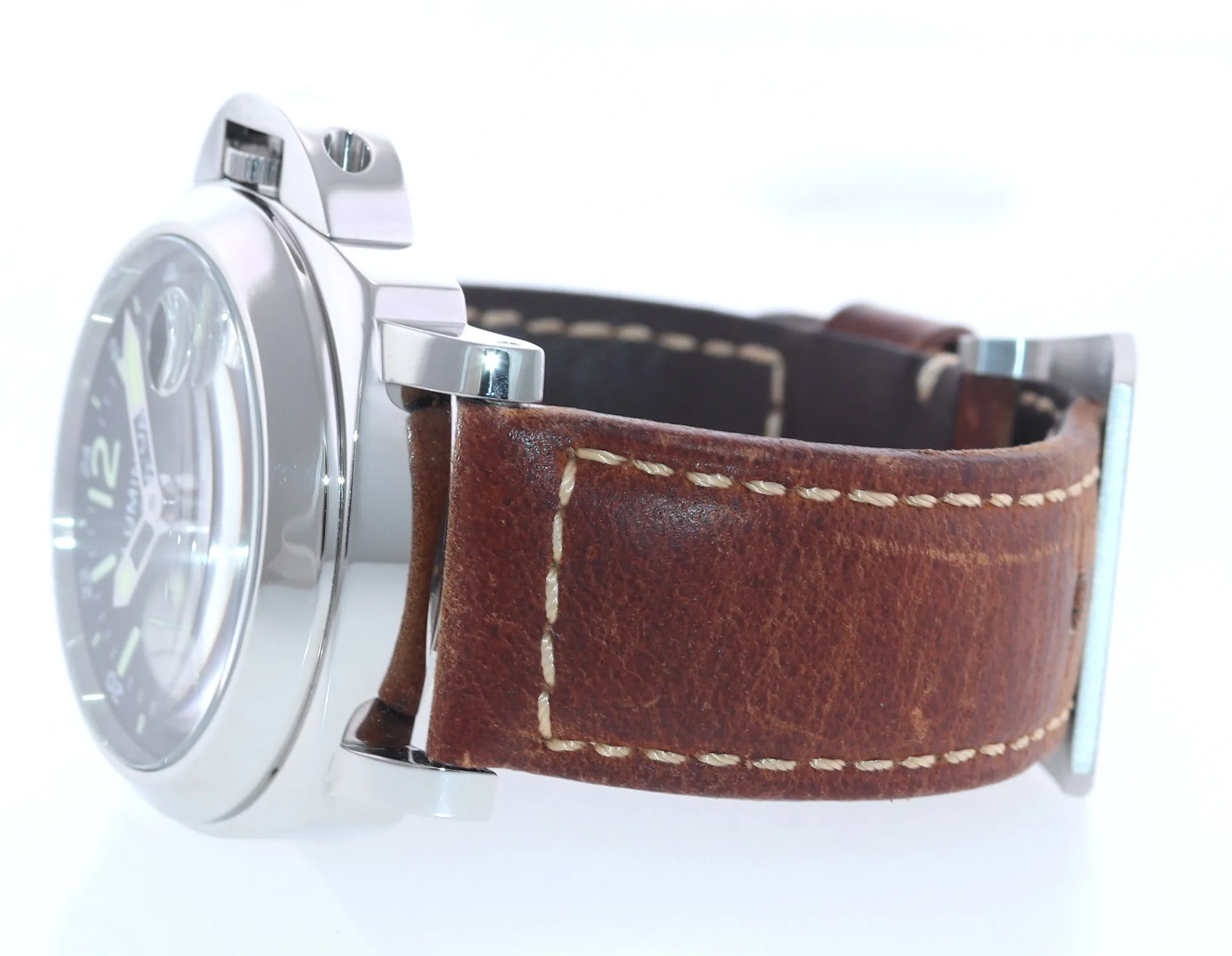 PAPERS Panerai PAM 88 Luminor GMT Date Automatic Black 44mm Steel Watch PAM00088