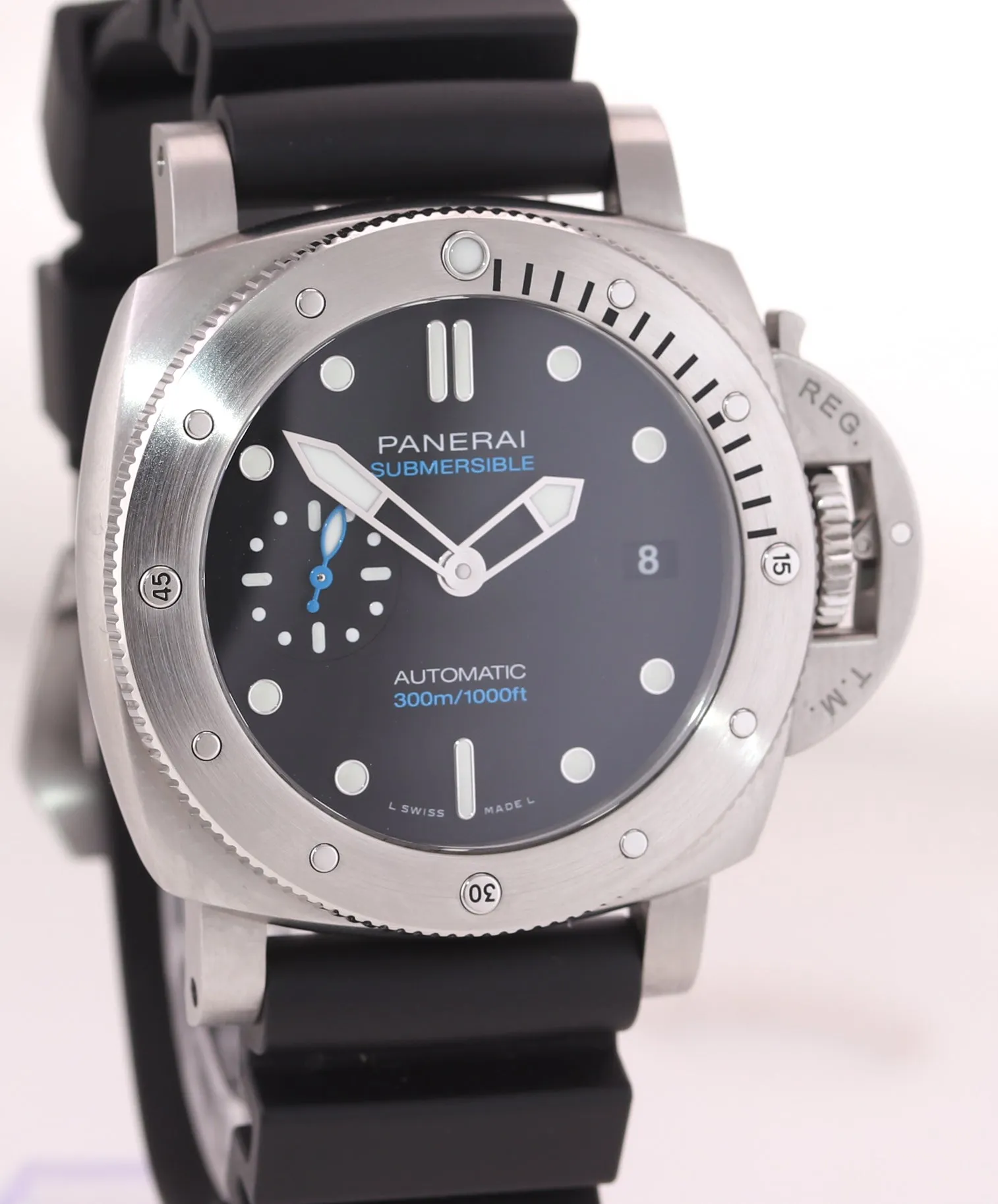 PAPERS Panerai Submersible 42mm PAM00973 Steel Blue Black PAM 973 Watch Box