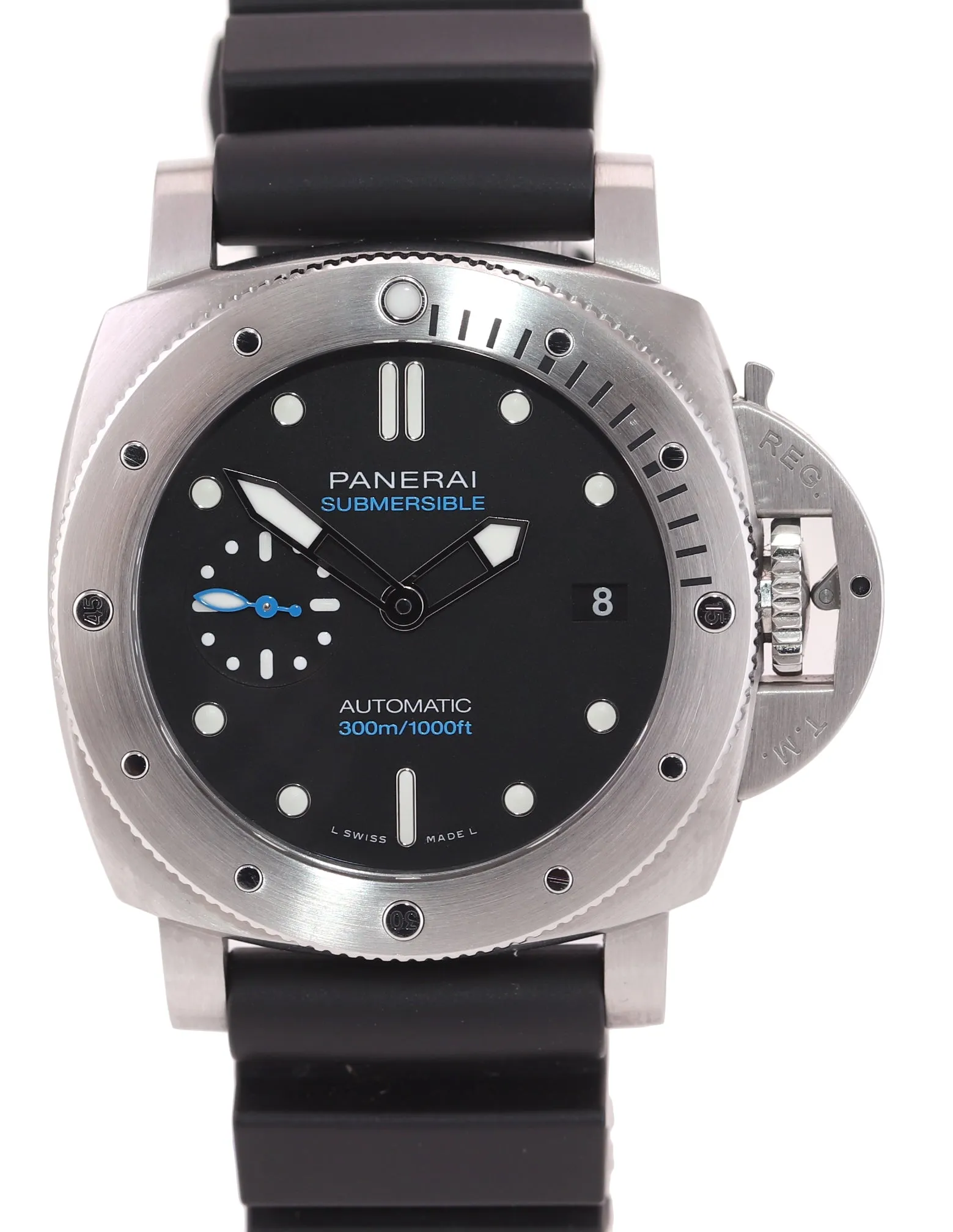 PAPERS Panerai Submersible 42mm PAM00973 Steel Blue Black PAM 973 Watch Box