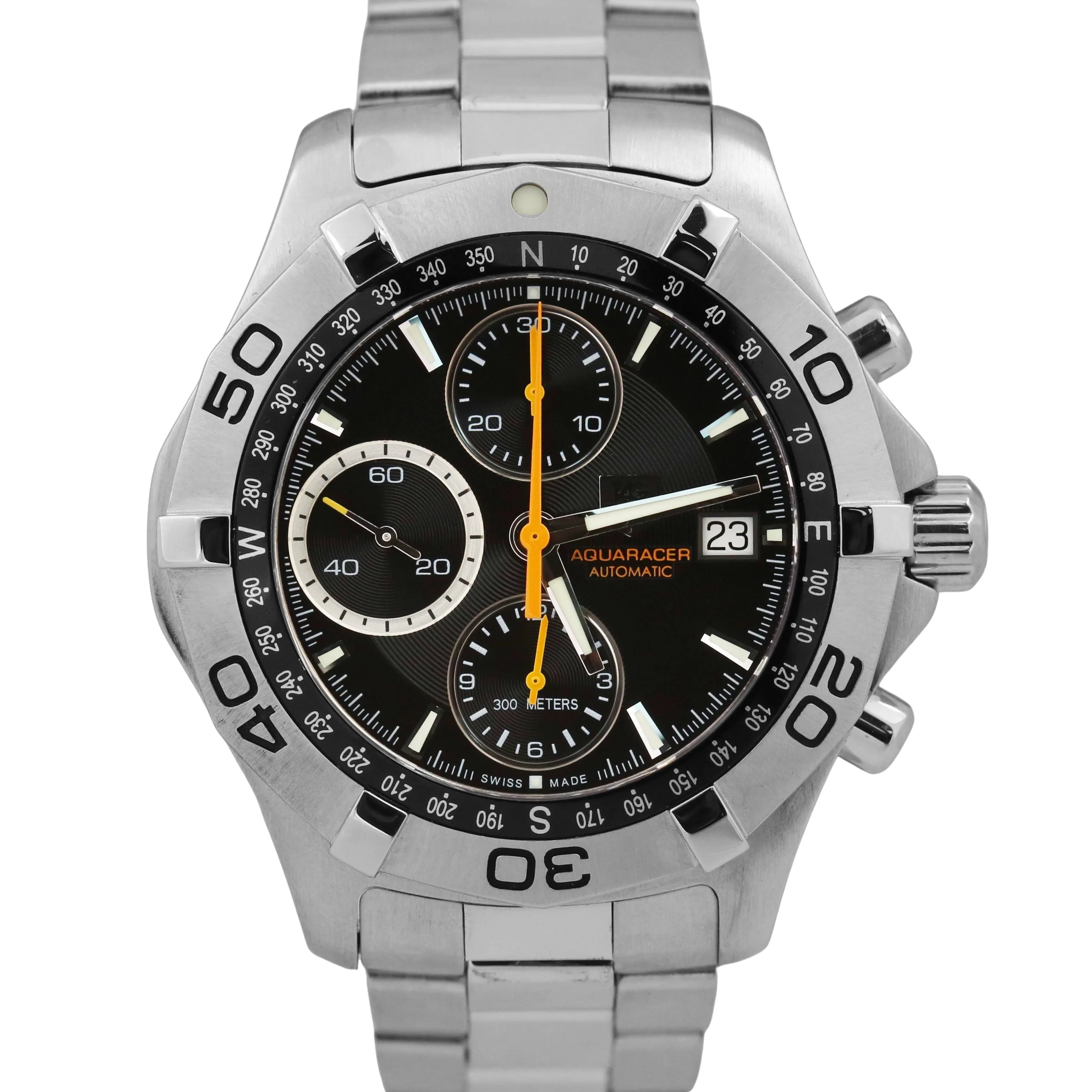 PAPERS Tag Heuer Aquaracer Black Steel Automatic 41mm CAF2113.BA0809 Watch