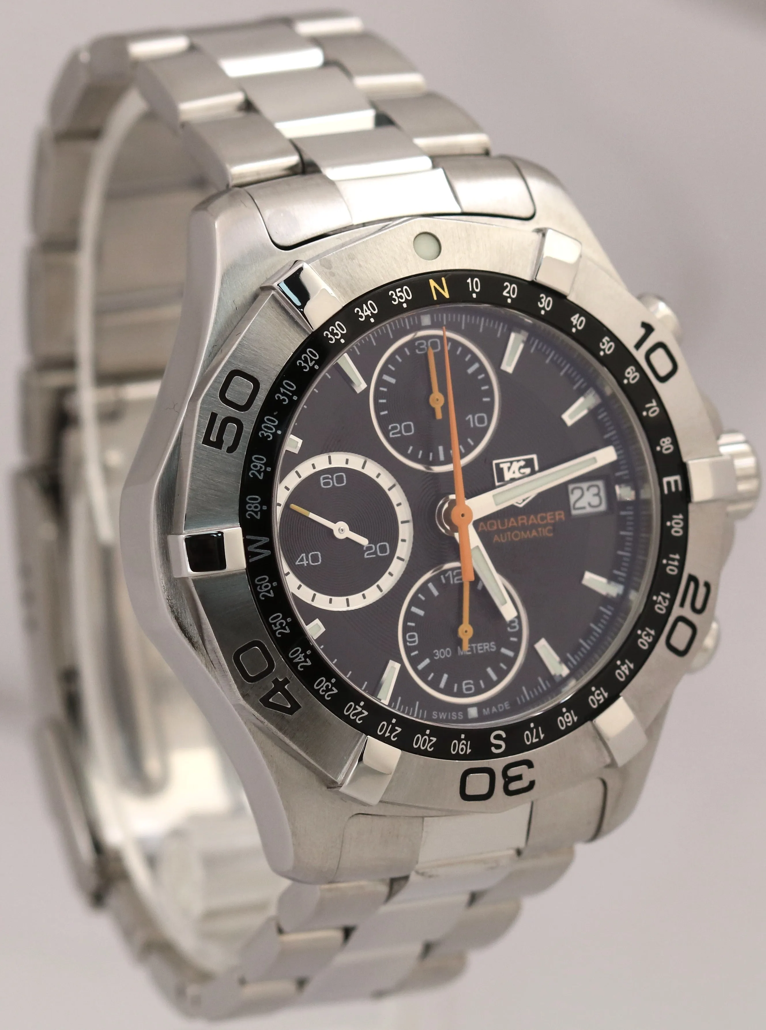 PAPERS Tag Heuer Aquaracer Black Steel Automatic 41mm CAF2113.BA0809 Watch