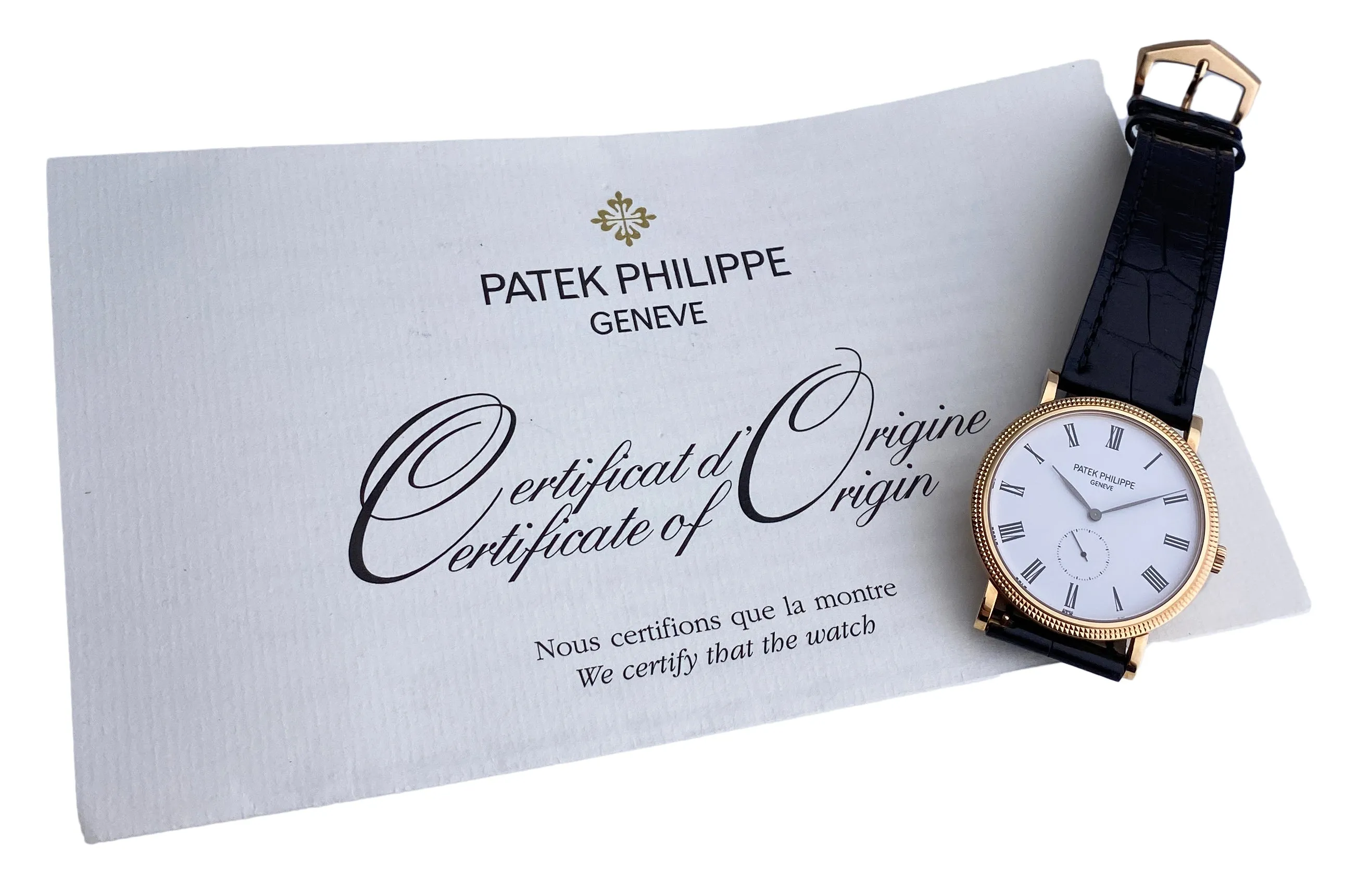 Patek Philippe Calatrava 5119R 18K Rose Gold Mens Watch Papers