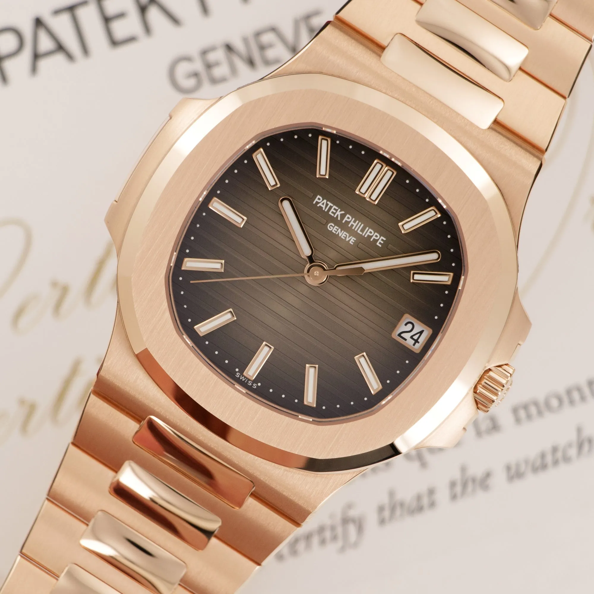 Patek Philippe Rose Gold Nautilus Watch Ref. 5711
