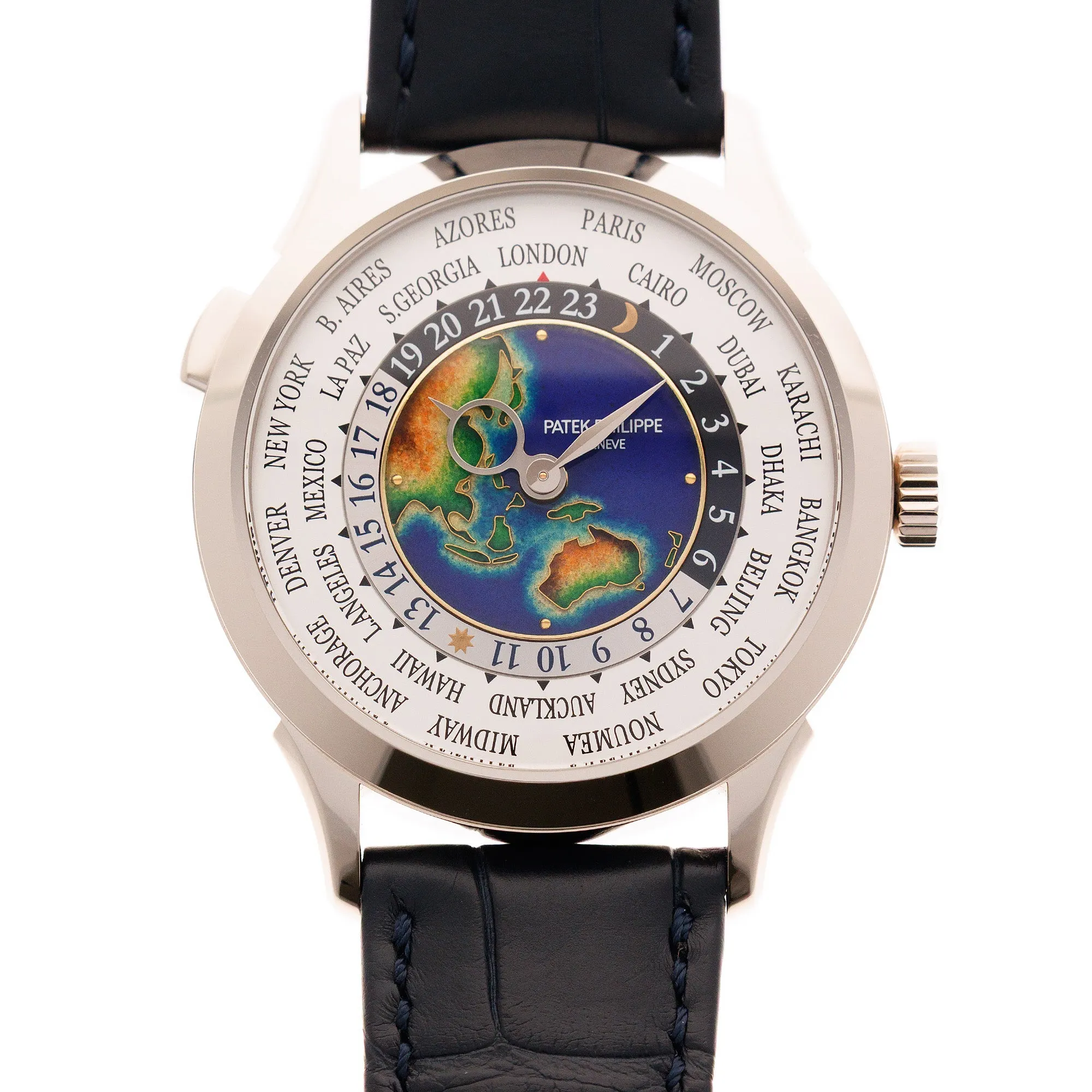 Patek Philippe White Gold World Time Enamel Watch Ref. 5231
