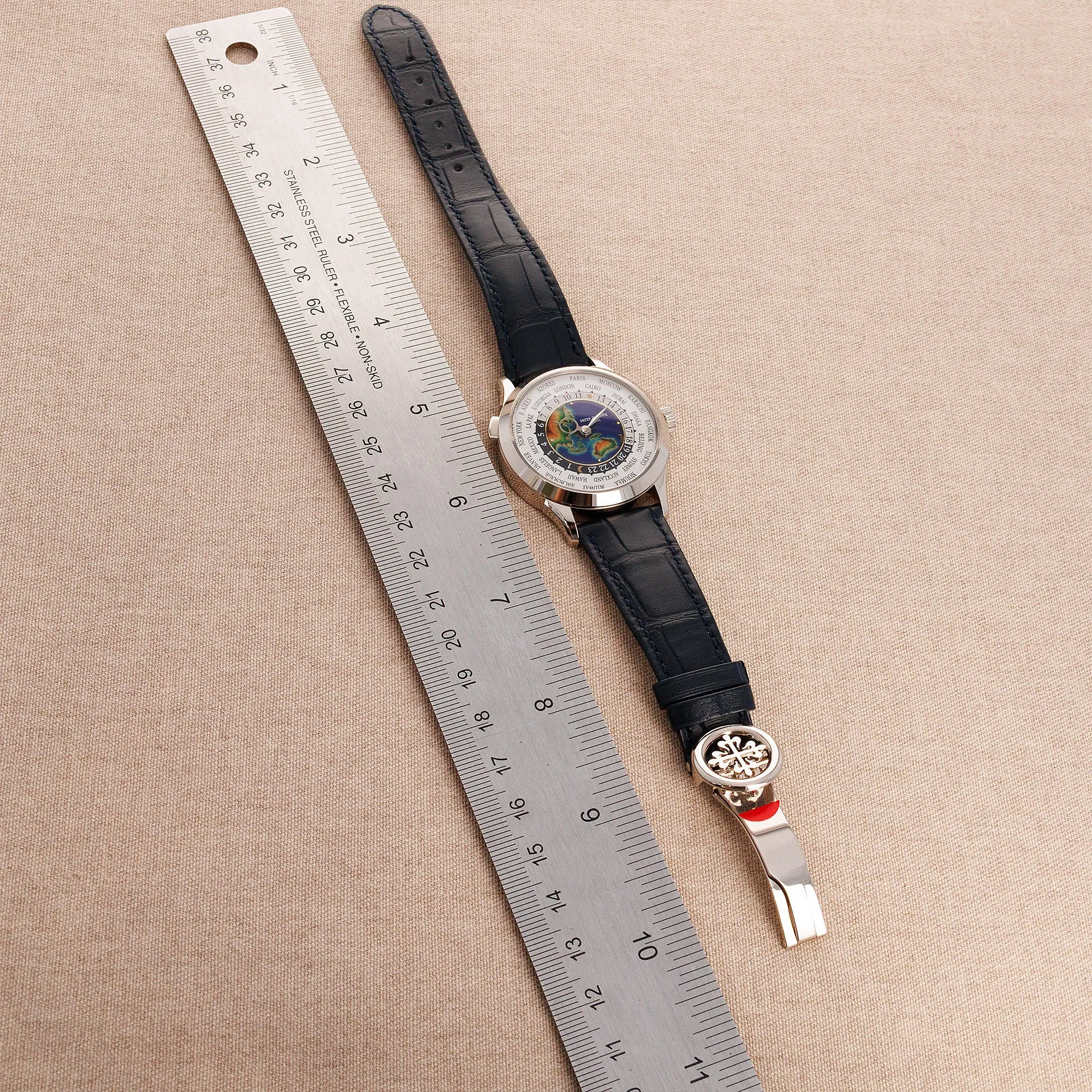 Patek Philippe White Gold World Time Enamel Watch Ref. 5231