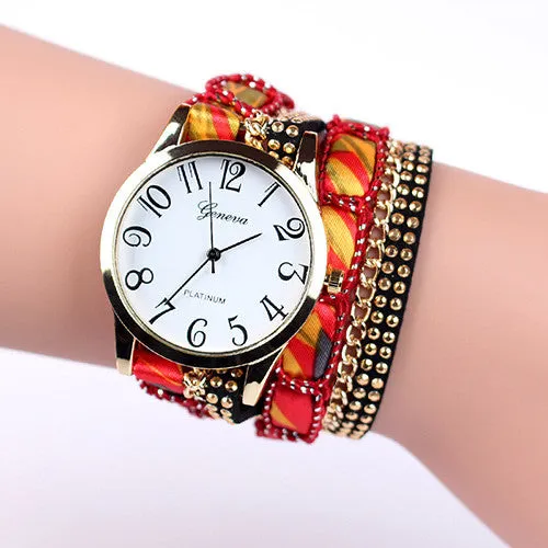Popular fashion design iron tower Ladies Watches casual style bracelet watch women's apparel Geneva watch brand long chain