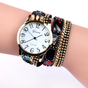 Popular fashion design iron tower Ladies Watches casual style bracelet watch women's apparel Geneva watch brand long chain